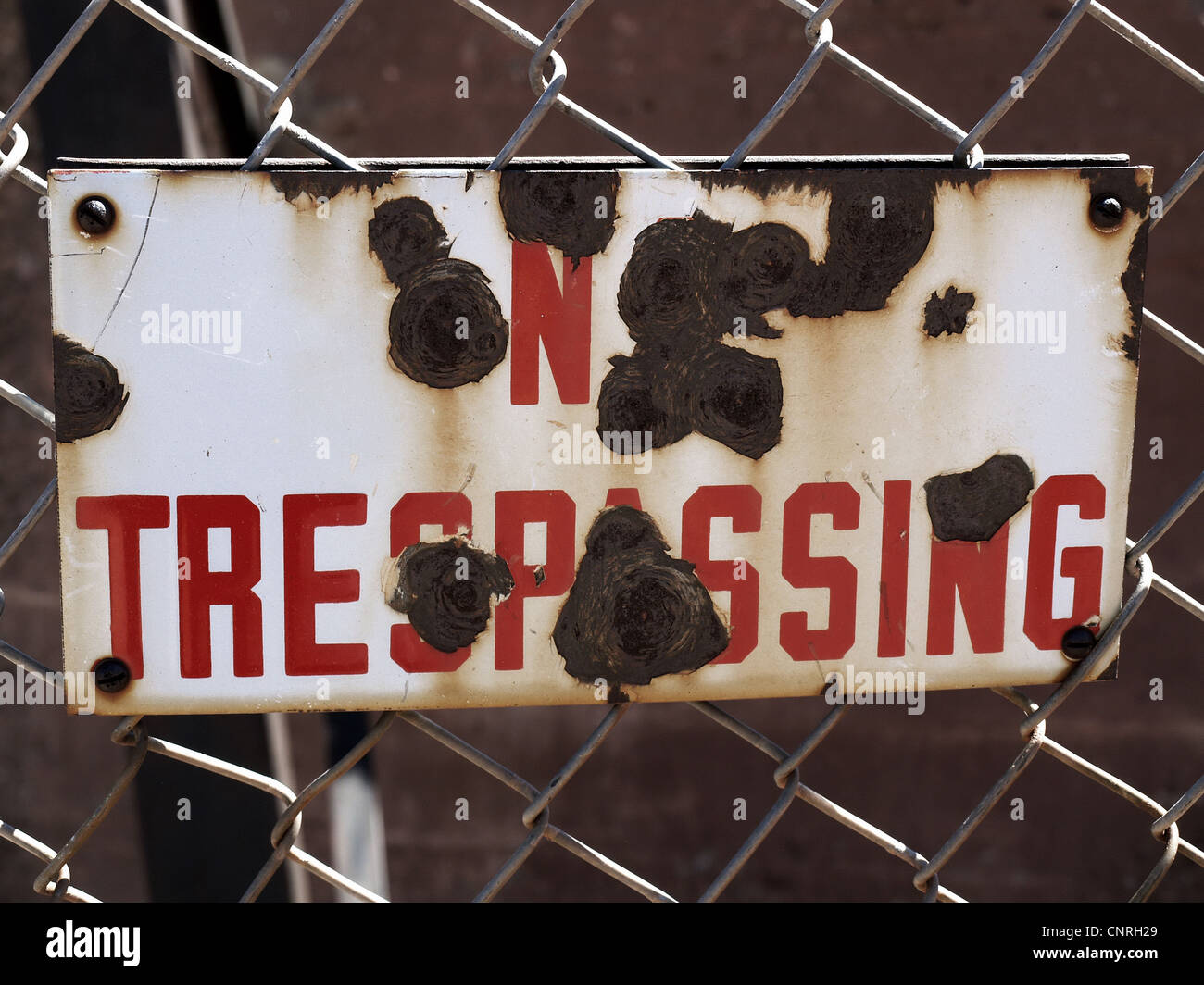 No trespassing sign Stock Photo Alamy