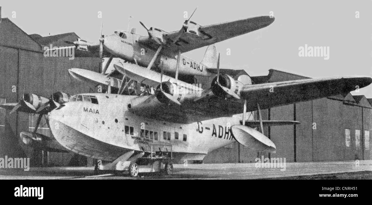 Short Mayo Composite, at Felixstowe, May 1938 Stock Photo Alamy
