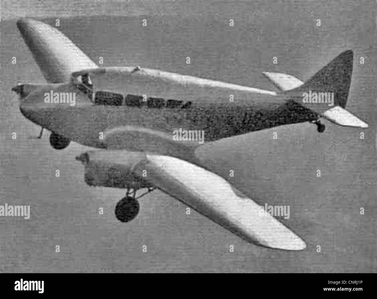 Miles Peregrine in flight with retractable undercarriage lowered Stock Photo