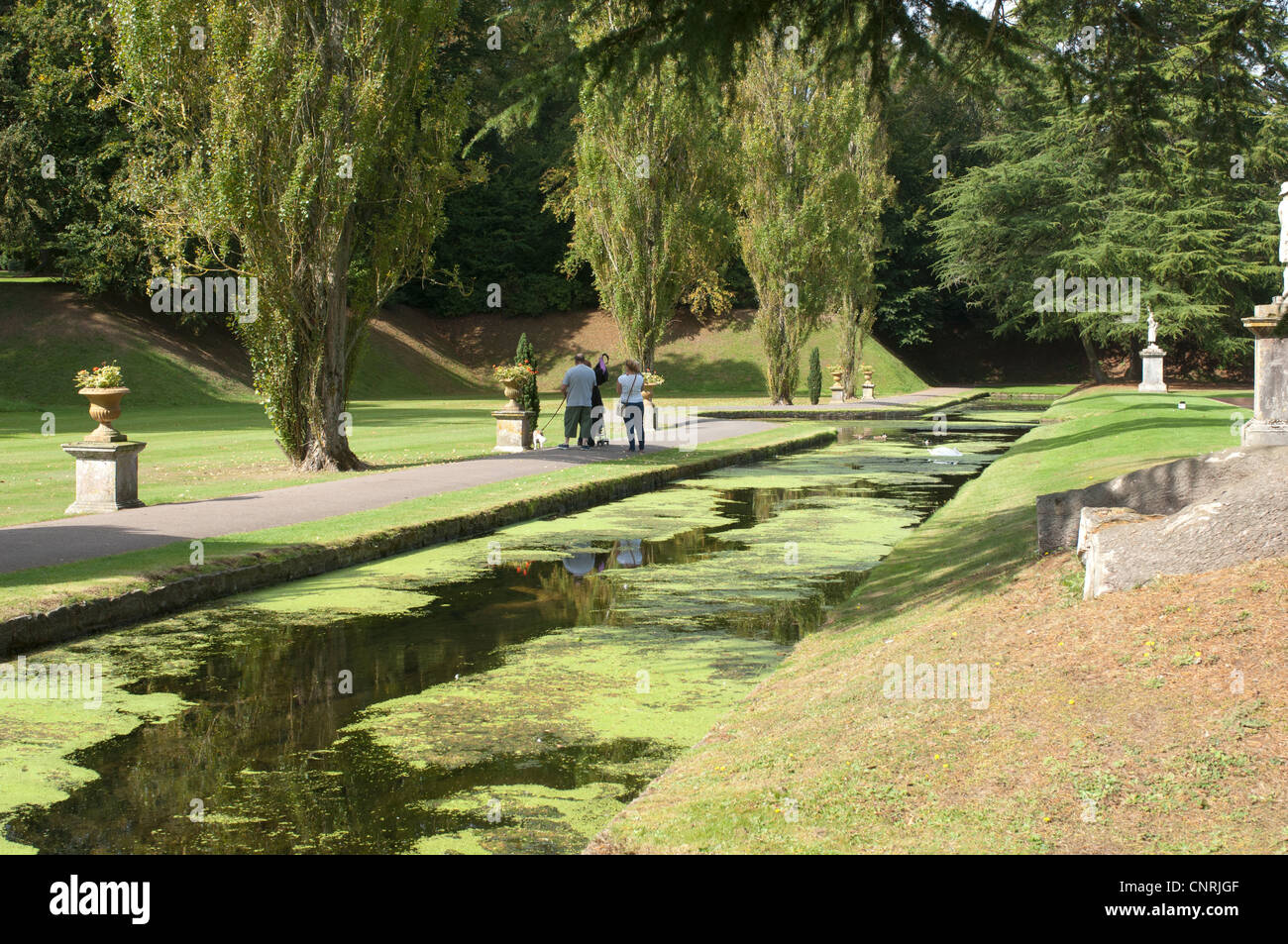 The Italian Garden at Bicton Gardens, East Devon which were laid out in c.1735. Stock Photo