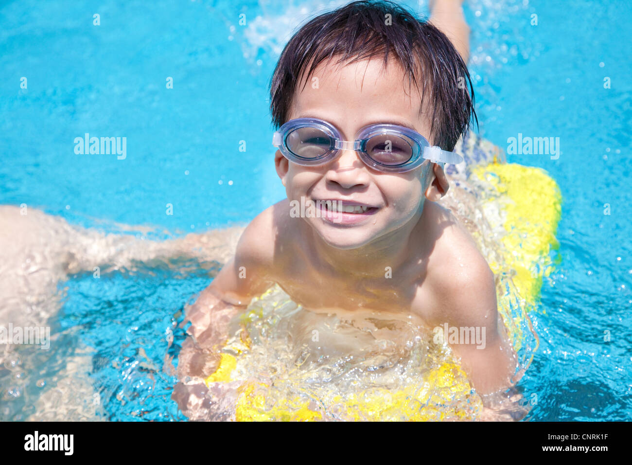 happy boy in Swimming Pool Stock Photo Alamy