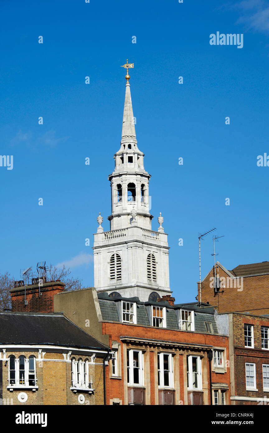 St James Church Spire, Clerkenwell, Central London Stock Photo