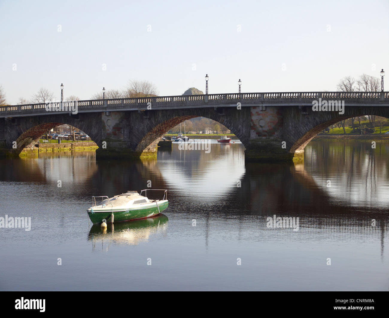 The River leven and old Dumbarton Bridge, Dumbarton, Scotland Stock Photo