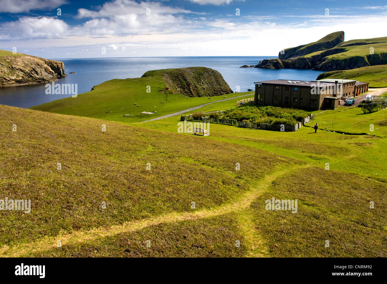 Fair Isle Bird Observatory, United Kingdom, Scotland, Shetland Islands, Fair Isle Stock Photo