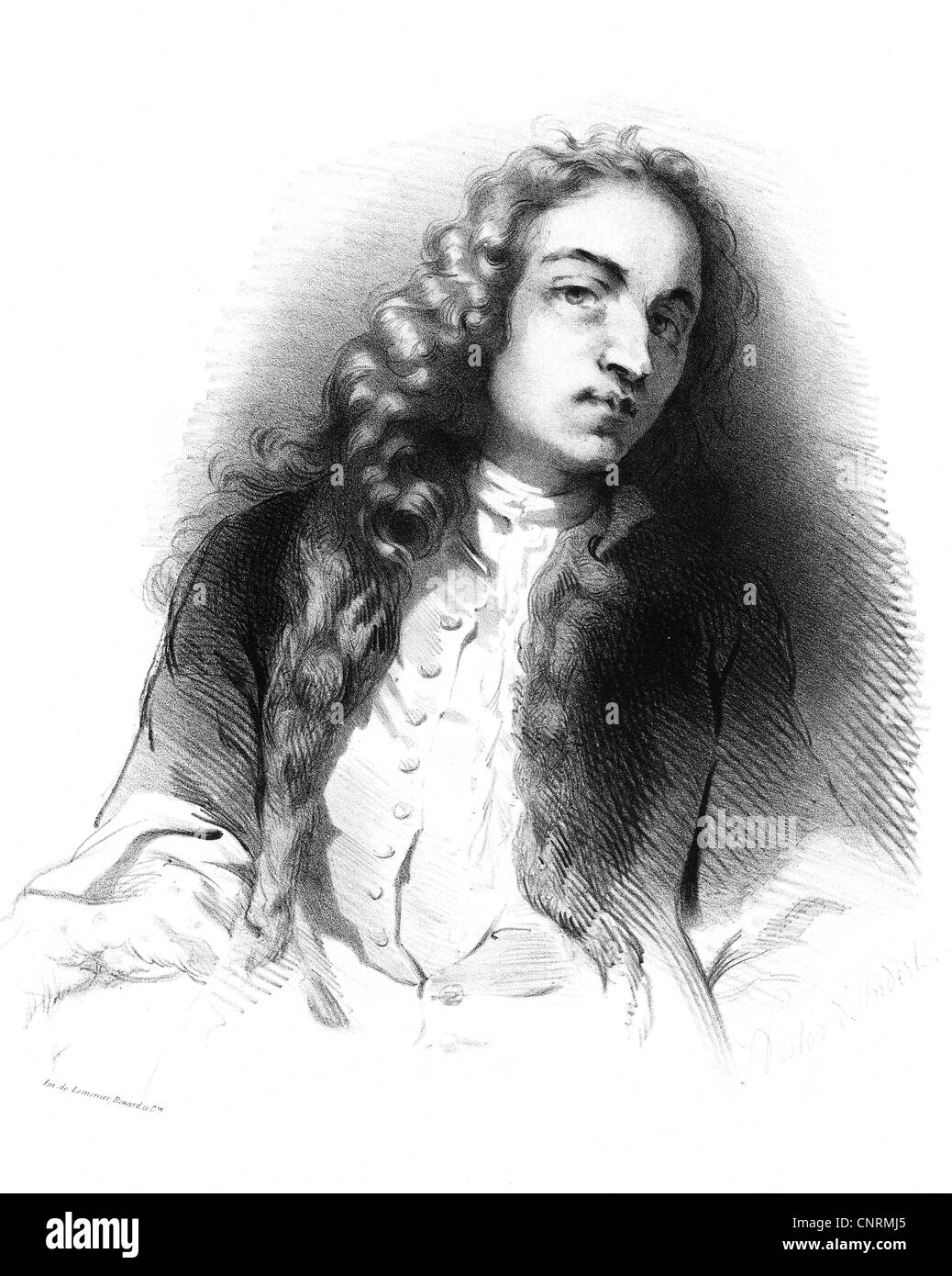 Jean antoine watteau 1684 1721 french painter Black and White Stock