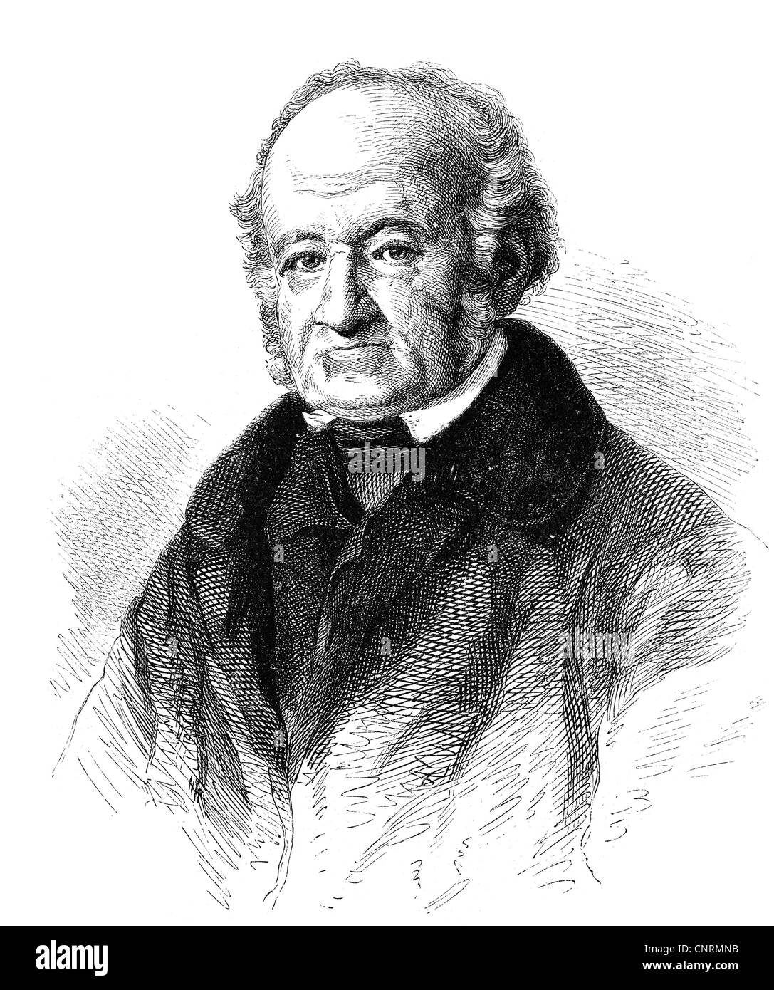 Lombardi, Felix, + 1863, director of the St. Gotthard hospice, portrait, wood engraving, 19th century, Stock Photo