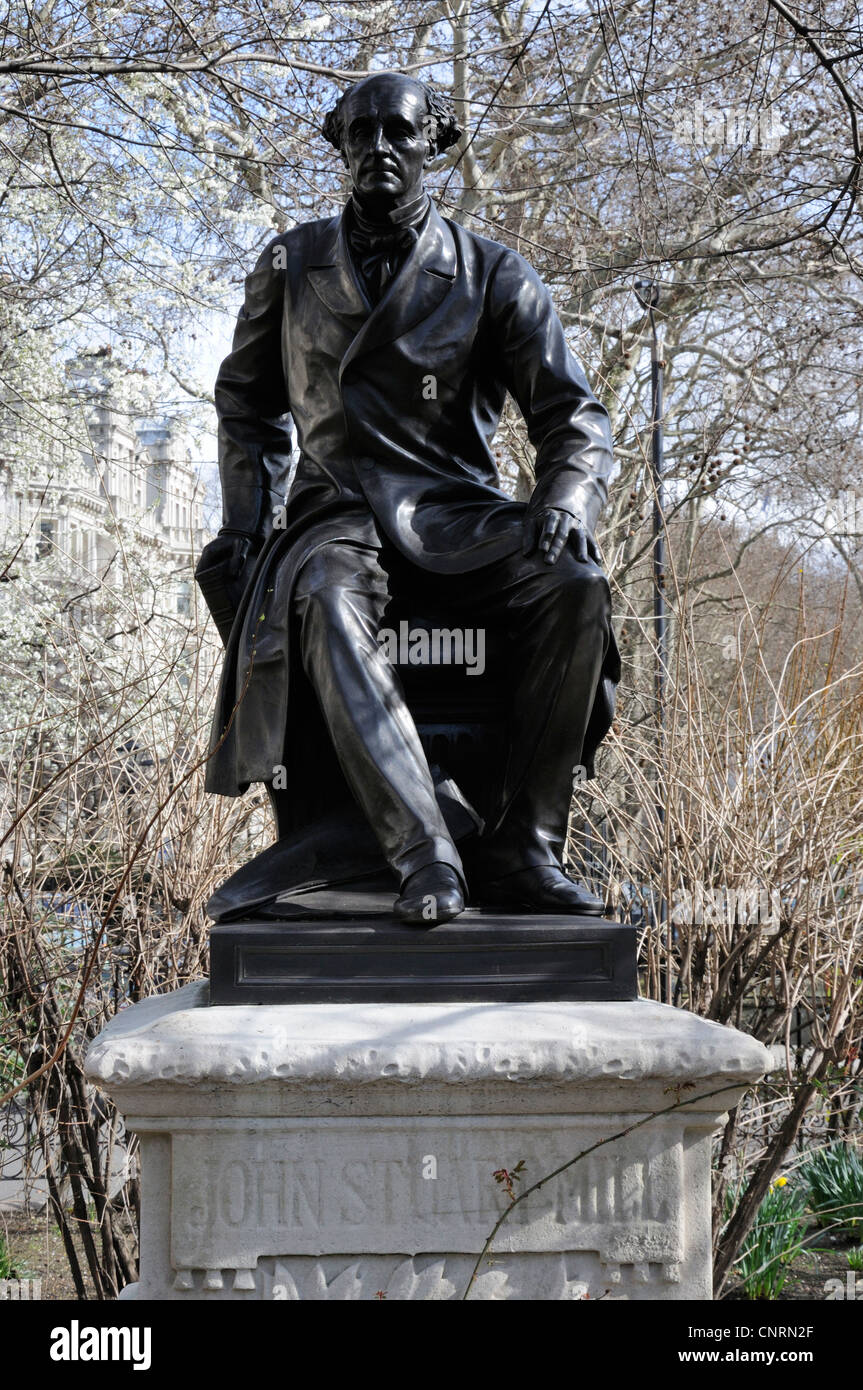 Bronze statue of John Stuart Mill (18061873), Victoria Embankment