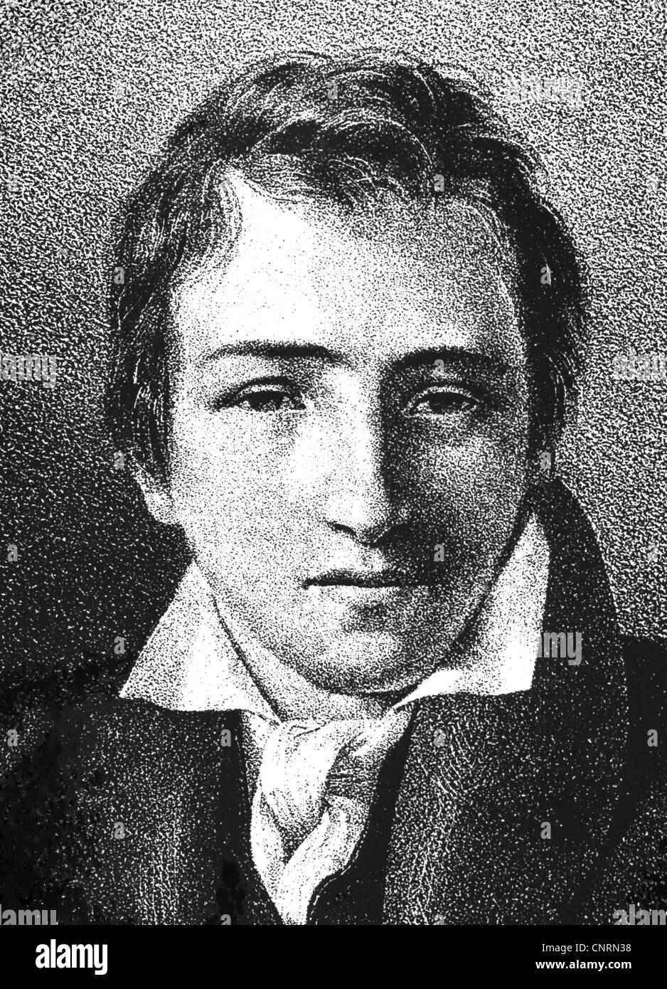 Heine, Heinrich, 13.12.1797 - 17.2.1856, German author / writer,  portrait, lithograph by Vogel after M. Oppenheim, 1831, , Stock Photo