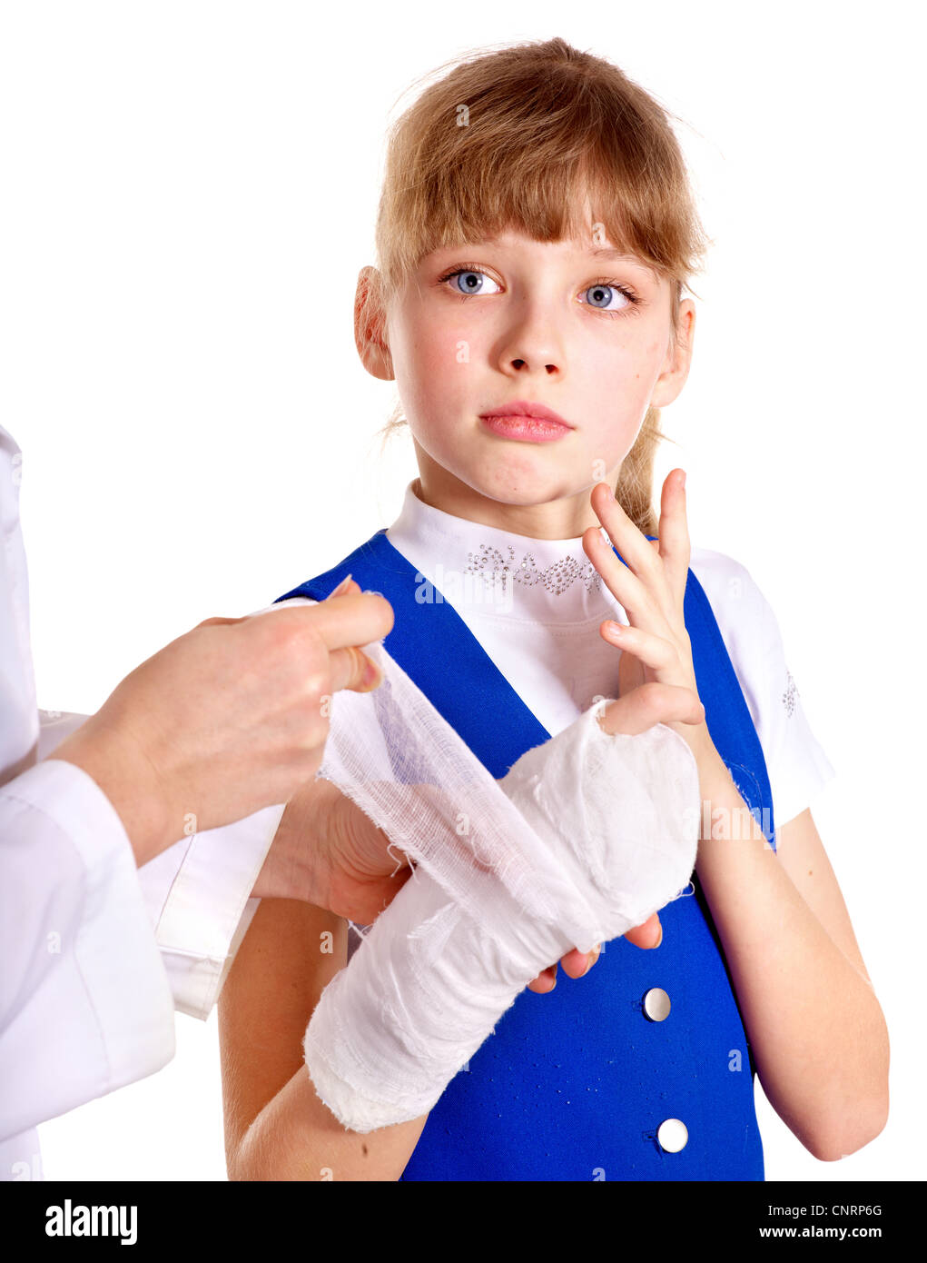 Child with broken arm Stock Photo Alamy