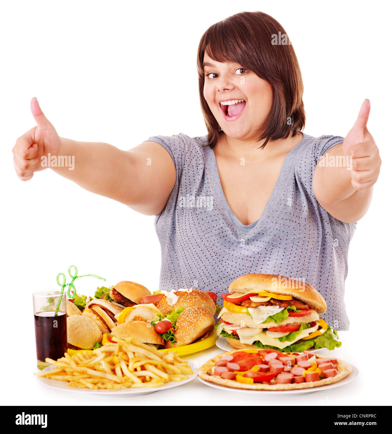 overweight-woman-eating-fast-food-stock-photo-alamy