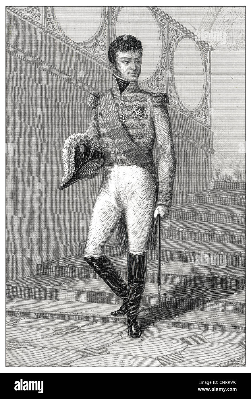 Jérôme Bonaparte and Girolamo Bonaparte, youngest brother of Napoléon Bonaparte, King of the Kingdom of Westphalia, Stock Photo