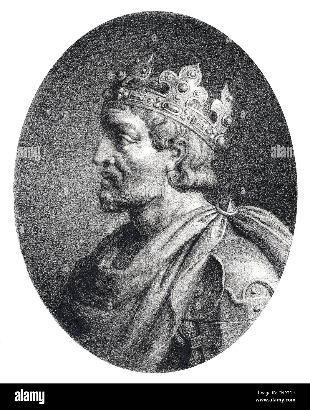 French aristocrat Pepin le Bref or Pepin the Younger or Pepin III or Pippin the Short, King of the Franks Stock Photo