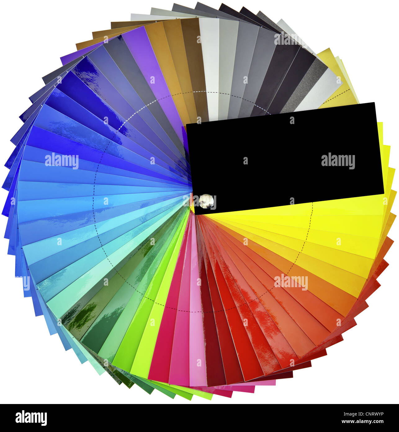 Round Color Swatch Isolated with Clipping Paths Stock Photo