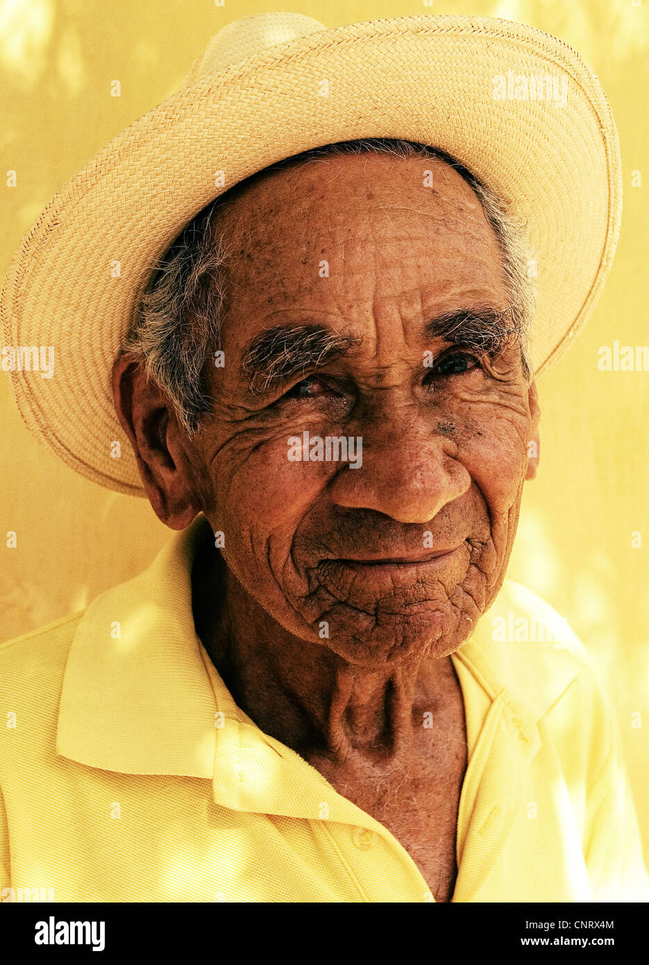 Caretaker at Hotel Gran Central, Tela. Stock Photo