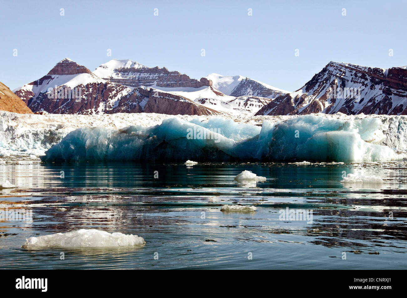 King's Glacier in King's Fjord, western Spitsbergen, Norway, Svalbard, Svaalbard Stock Photo