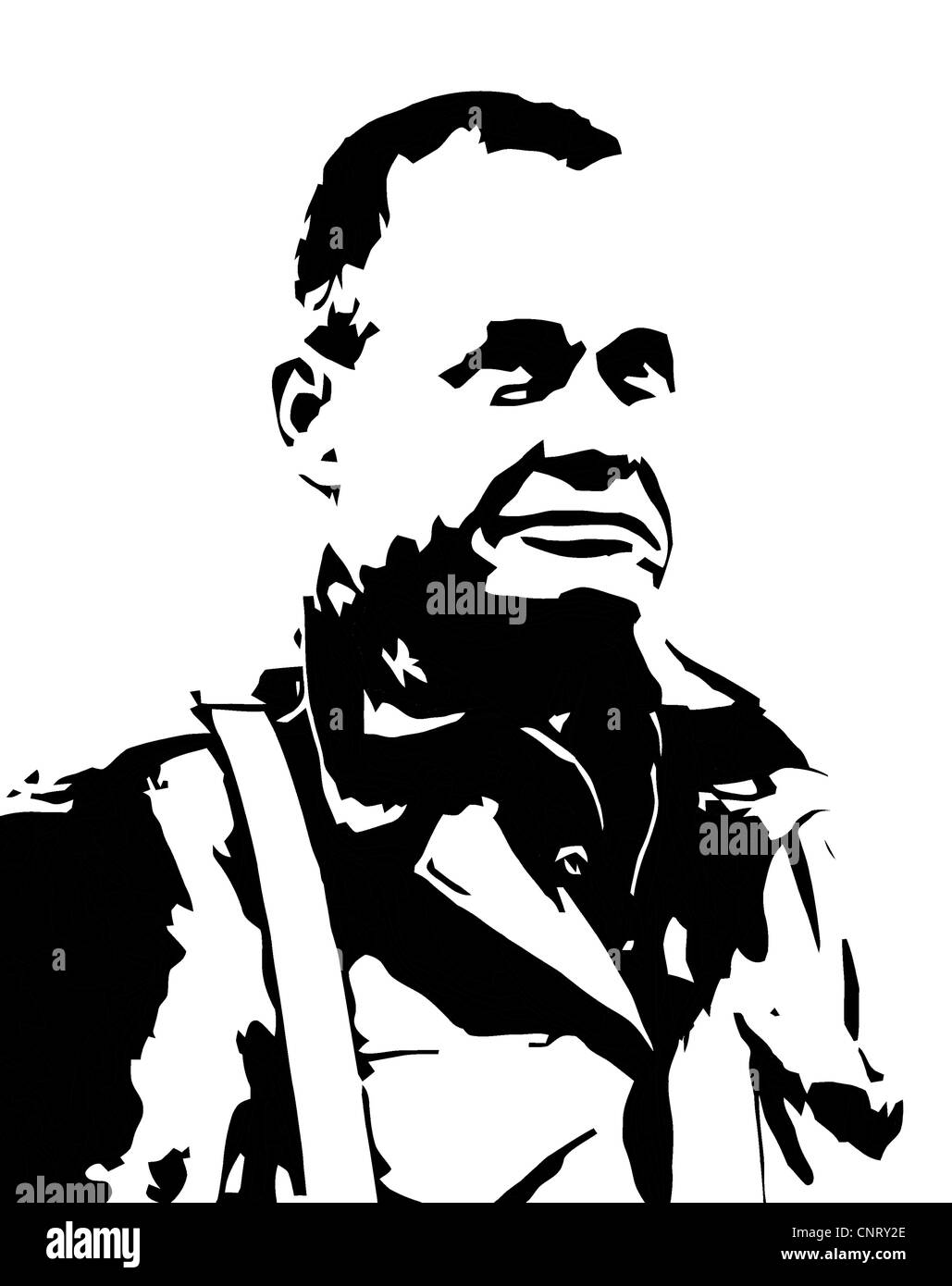 Vector illustration of General Lewis Chesty Puller. Stock Photo