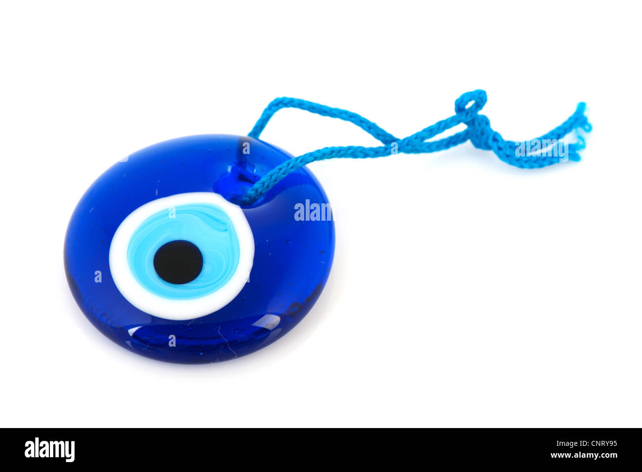 Turkish evil eye on white background Stock Photo