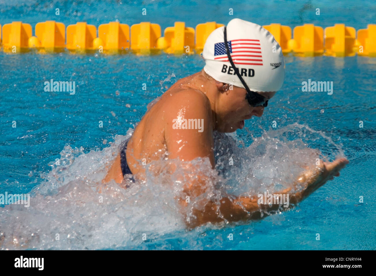 Amanda Beard (USA) during the women's 100m breaststroke heats. 2004 ...