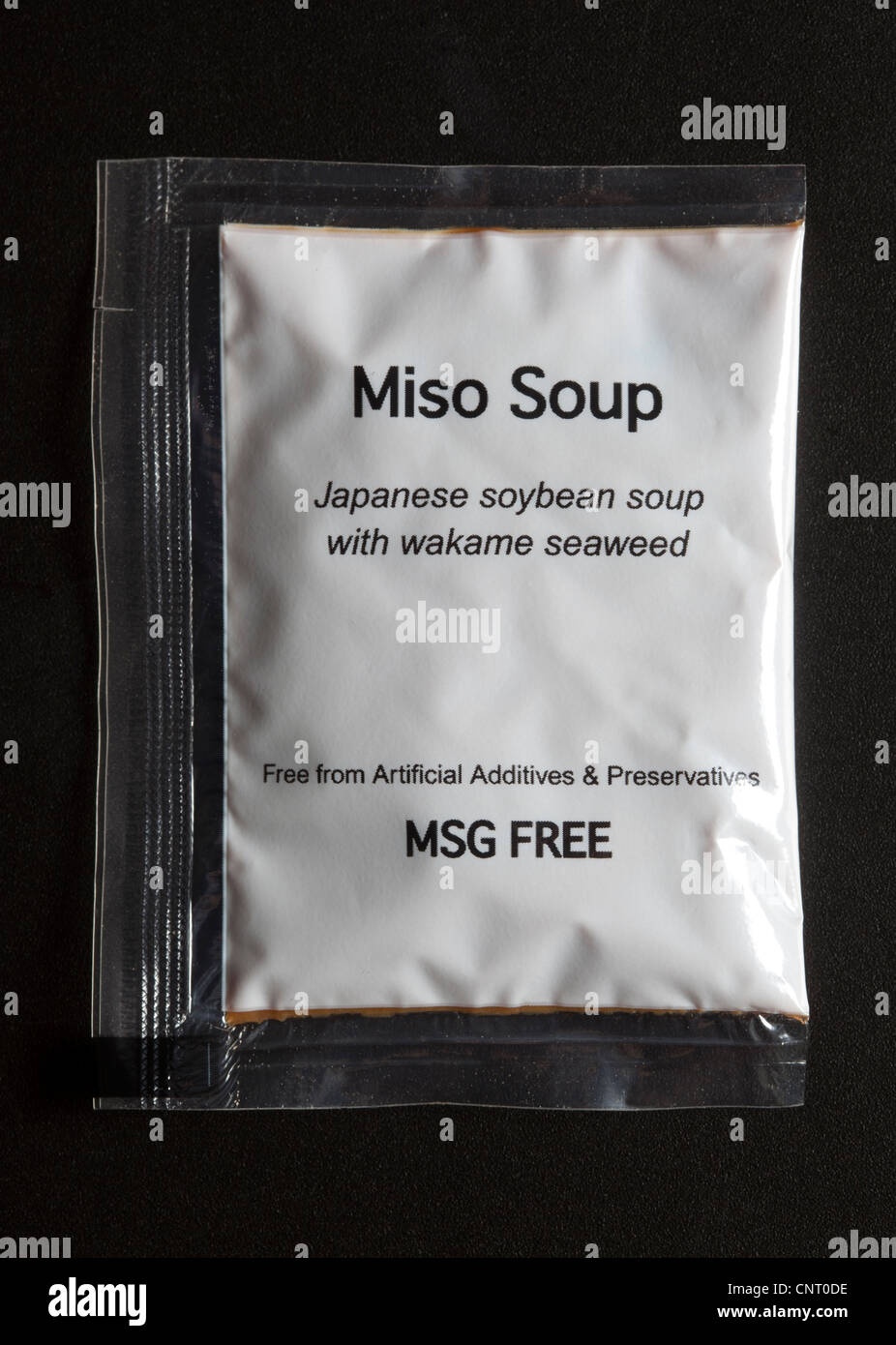 Sachet of Miso Soup Stock Photo