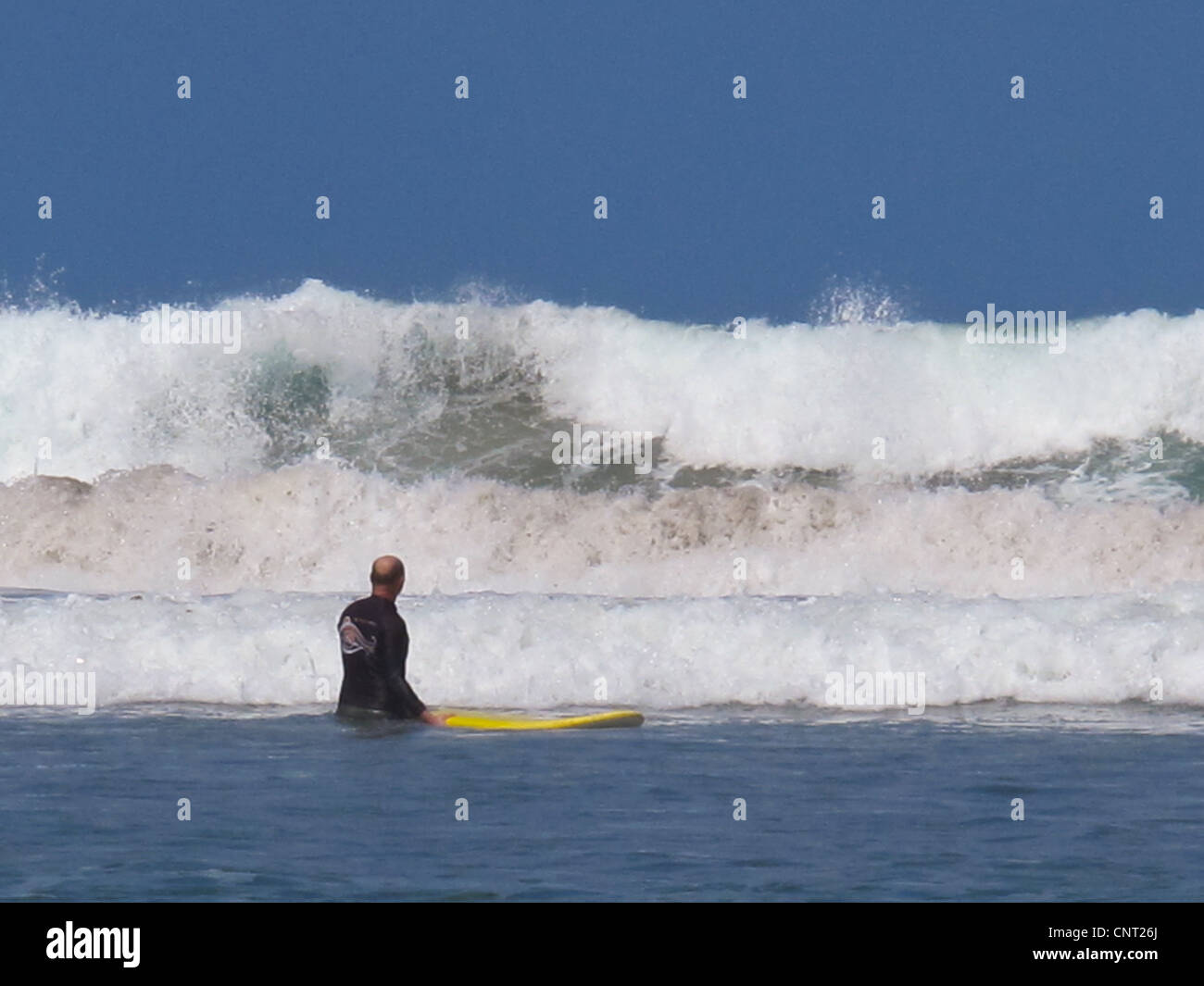 Surfer, Waves, Sea, beach, anticipation, surfing, holiday, vacation, adventure, fitness, breakers, surf Stock Photo