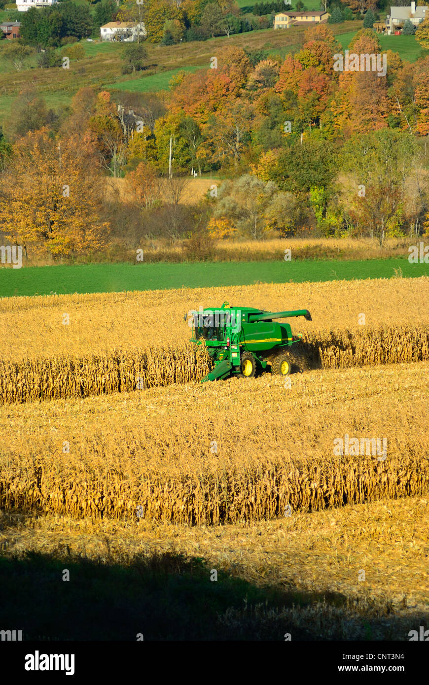 John Deere harvester Stock Photo