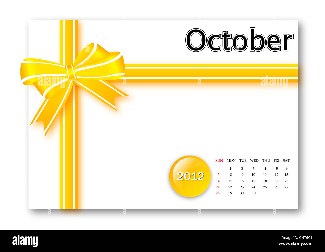 October 2012 calendar hi-res stock photography and images - Alamy