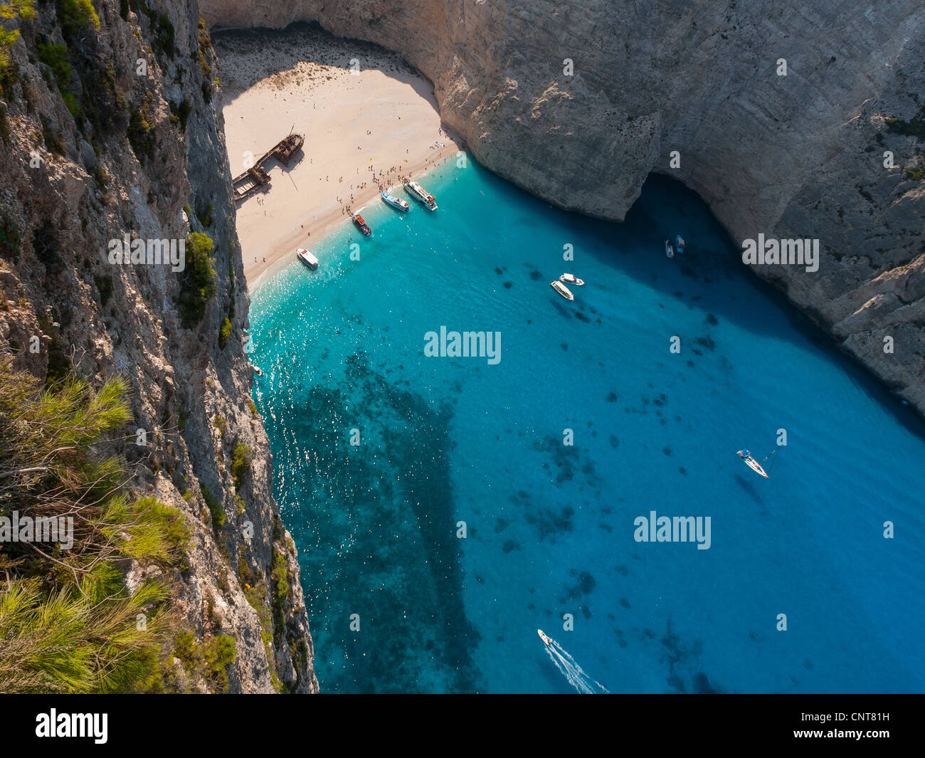 Shipwreck Bay seen from cliff top Stock Photo