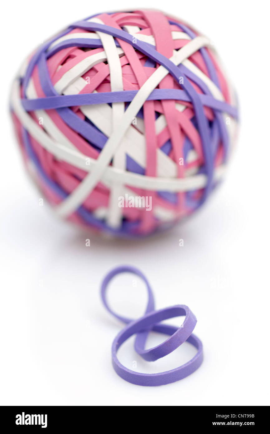 Rubber band ball Stock Photo