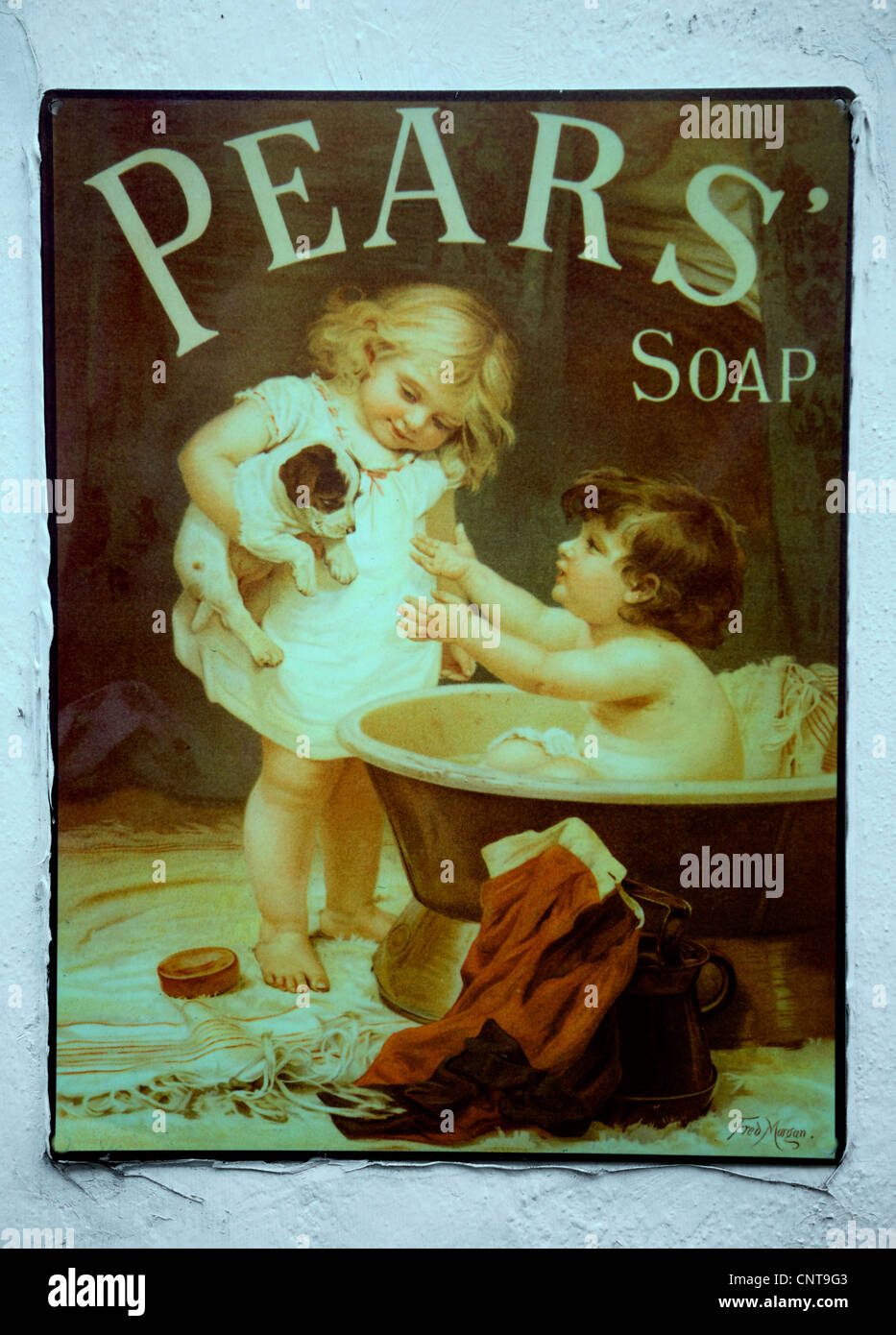 A poster advertising Pears soap, from the 1930's in England Stock Photo
