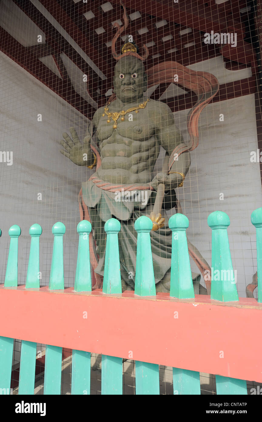 big Nio guardian statue at ShitennoJi temple, Osaka, Japan Stock Photo