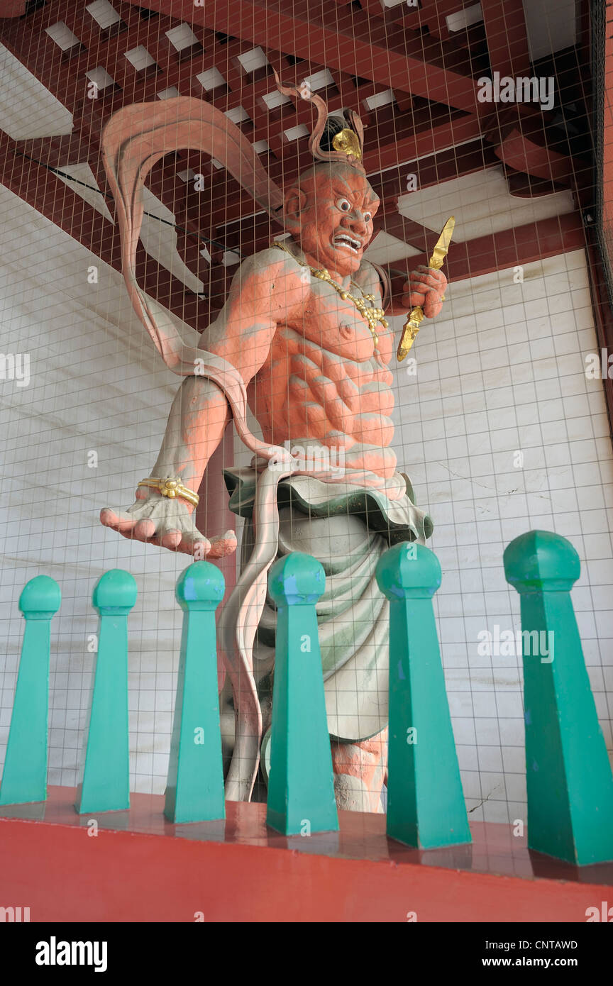 big Nio guardian statue at ShitennoJi temple, Osaka, Japan Stock Photo