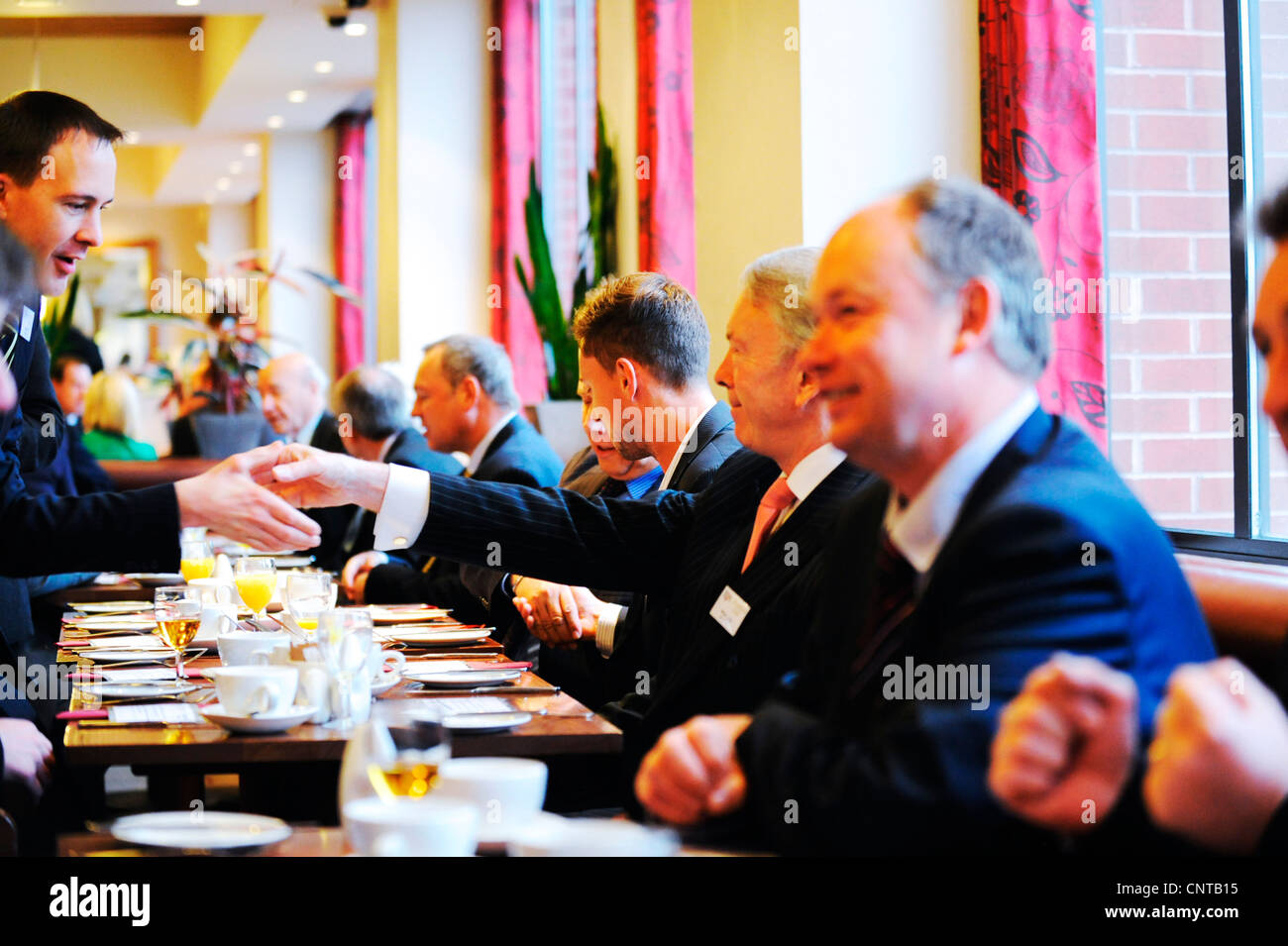 Networking business lunch in London City Stock Photo Alamy