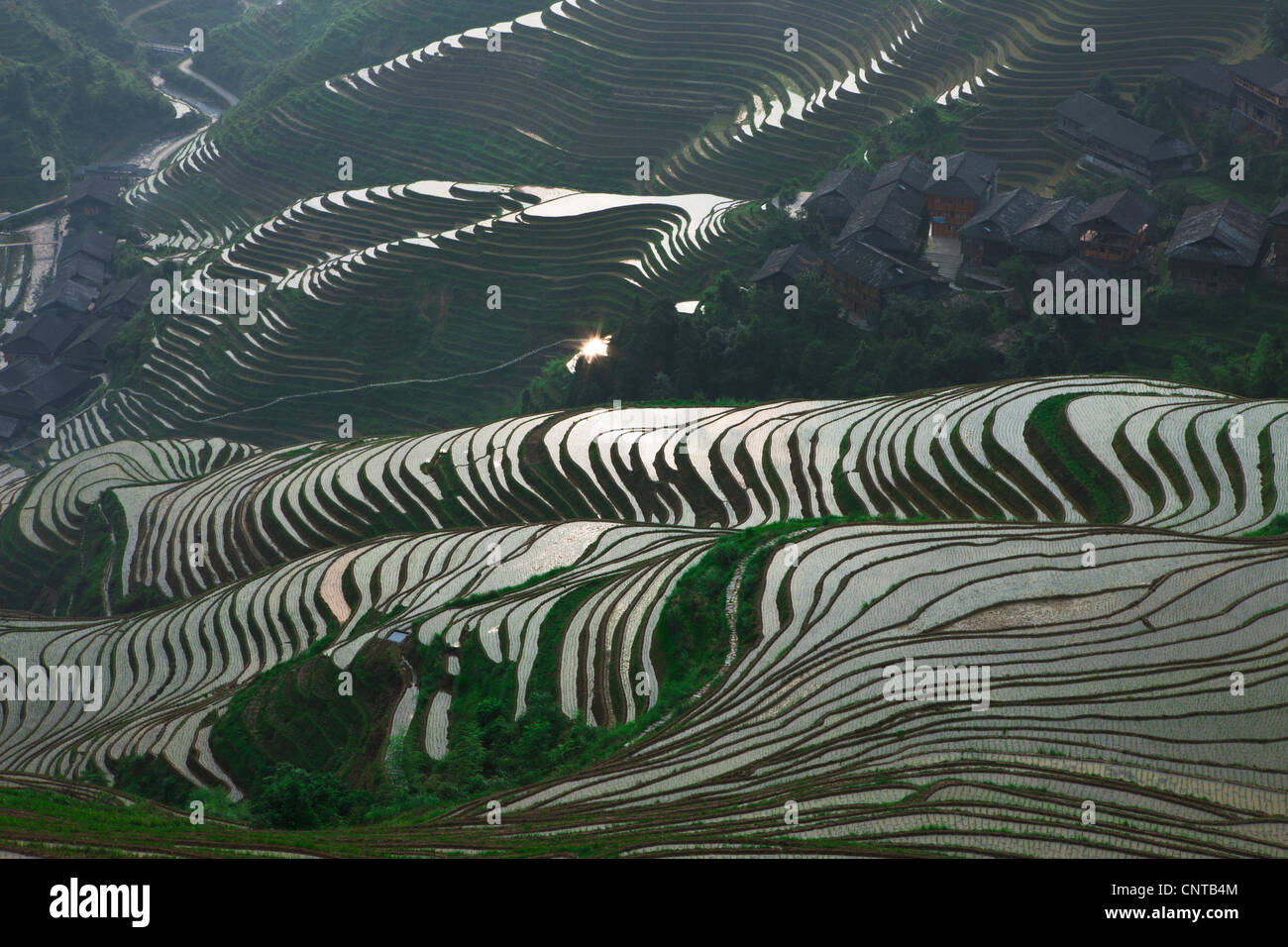 China，outdoors，mountain，plant，Hill，Rural Scene，Photography，Village，Travel Destinations，Nobody，water，sunlight，Natural Phenomen， Stock Photo