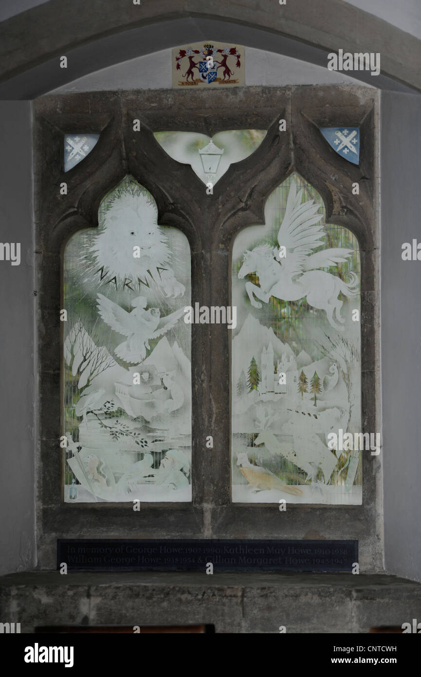 Narnia window at Holy Trinity Church, Headington, Oxford Stock Photo