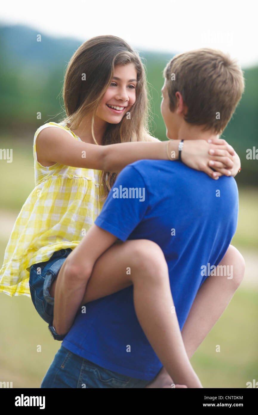 Teenage Couple Hugging Outdoors Stock Photo Alamy teenage-couple-hugging-outdoors-stock-photo-alamy