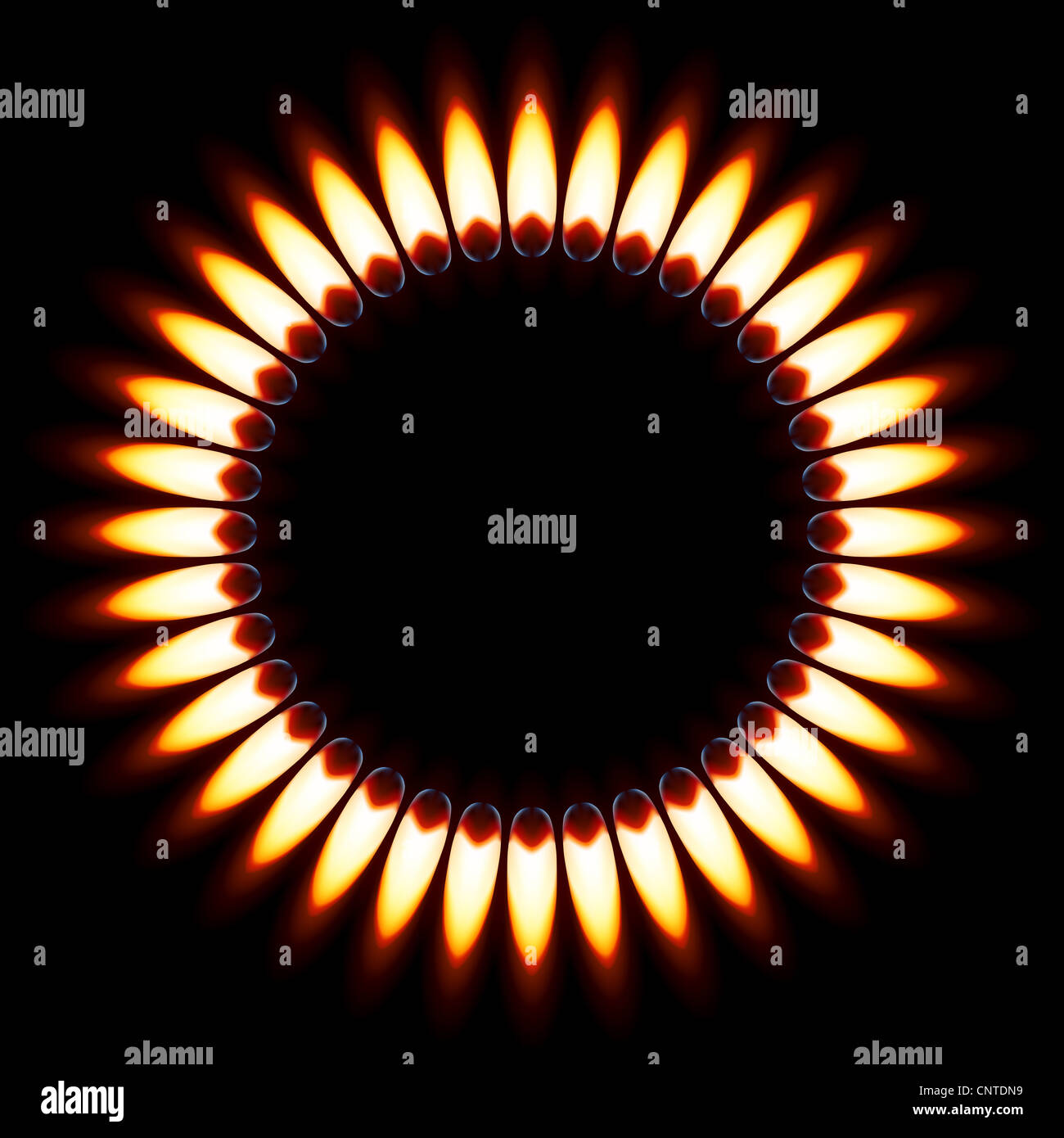 Red Gas Flame. Illustration on black background Stock Photo Alamy
