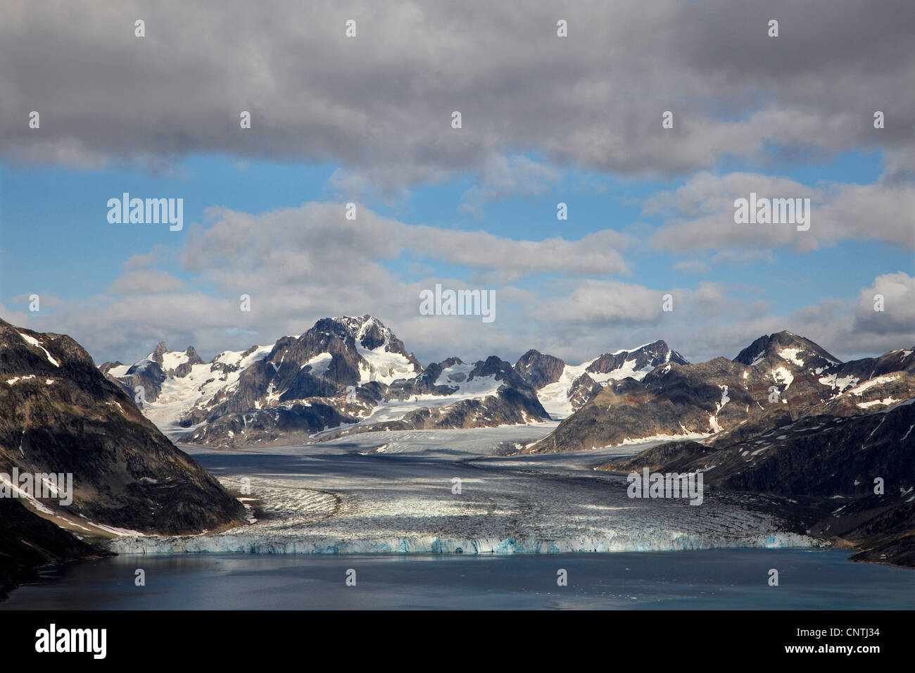 Knud Rasmussen Glacier, Greenland, Ammassalik, East Greenland, Sermiligaq Stock Photo
