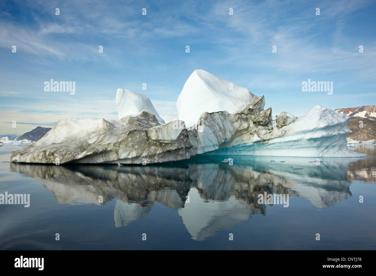 iceberg at Sermilik Fjord, Greenland, Ammassalik, East Greenland, Tiniteqilaq Stock Photo