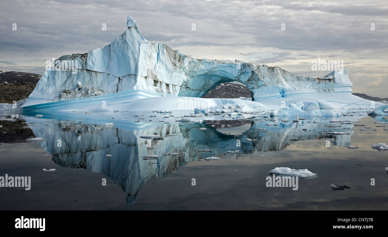 iceberg at Sermilik Fjord, Greenland, Ammassalik, East Greenland, Tiniteqilaq Stock Photo