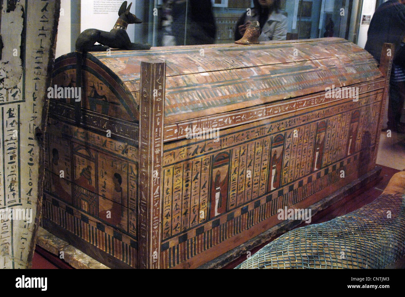 Outer sarcophagus of the priest Hor.  25th Dynasty. Late Period. From the tomb of Hor. Probably from Deir el-Bahari. Egypt. Stock Photo