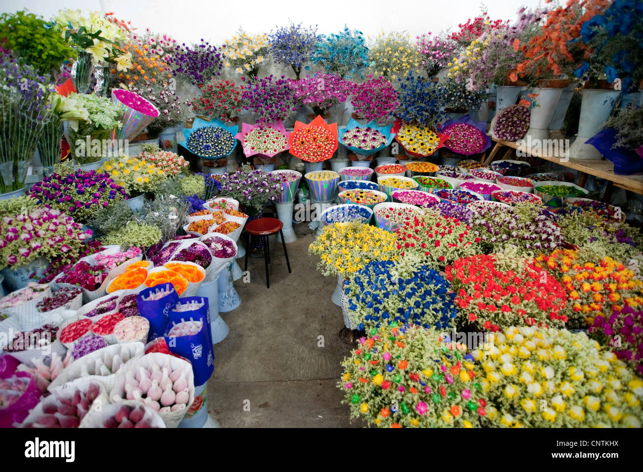 flower market in China, China, Kunming Stock Photo - Alamy