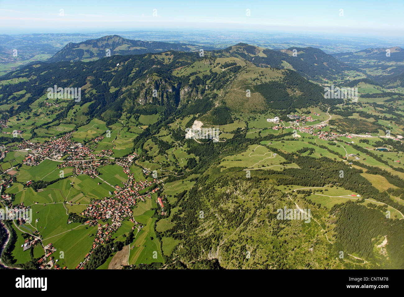 Oberjoch in the middle with pass street hires stock photography and
