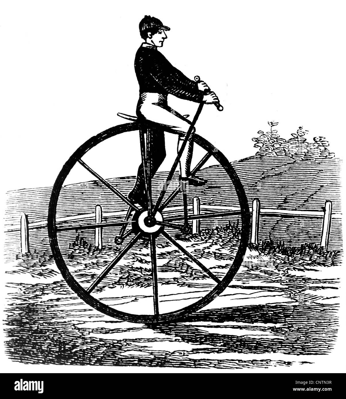 Unicycles Black and White Stock Photos & Images - Alamy