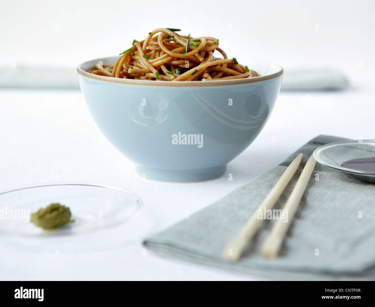 Bowl of noodles with chopsticks Stock Photo Alamy
