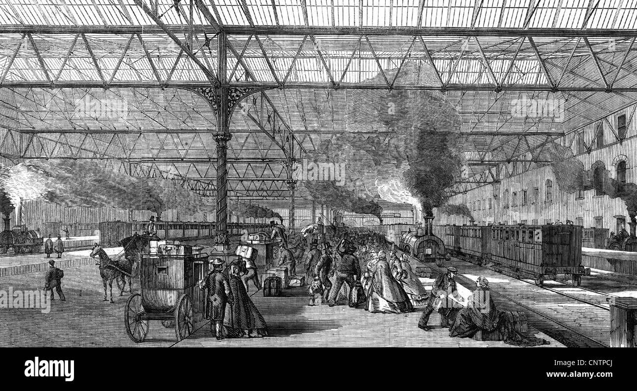 Passengers Train 19th Century Stock Photos & Passengers Train 19th ...