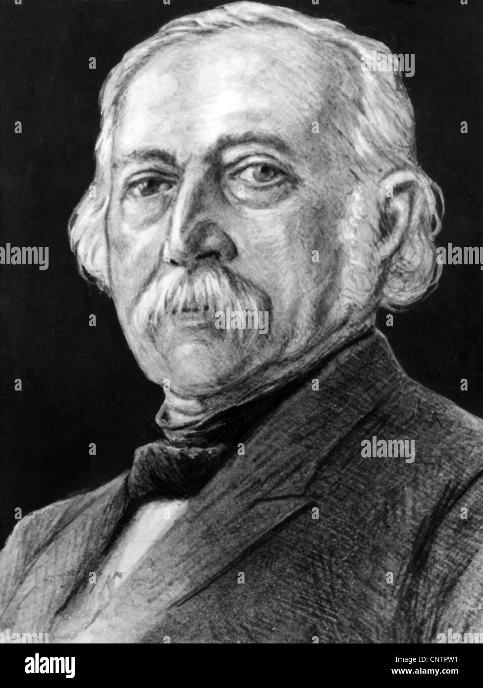 Fontane, Theodor, 30.12.1819 - 20.9.1898, German author / writer, portrait, by Max Liebermann (1847 - 1935), Stock Photo