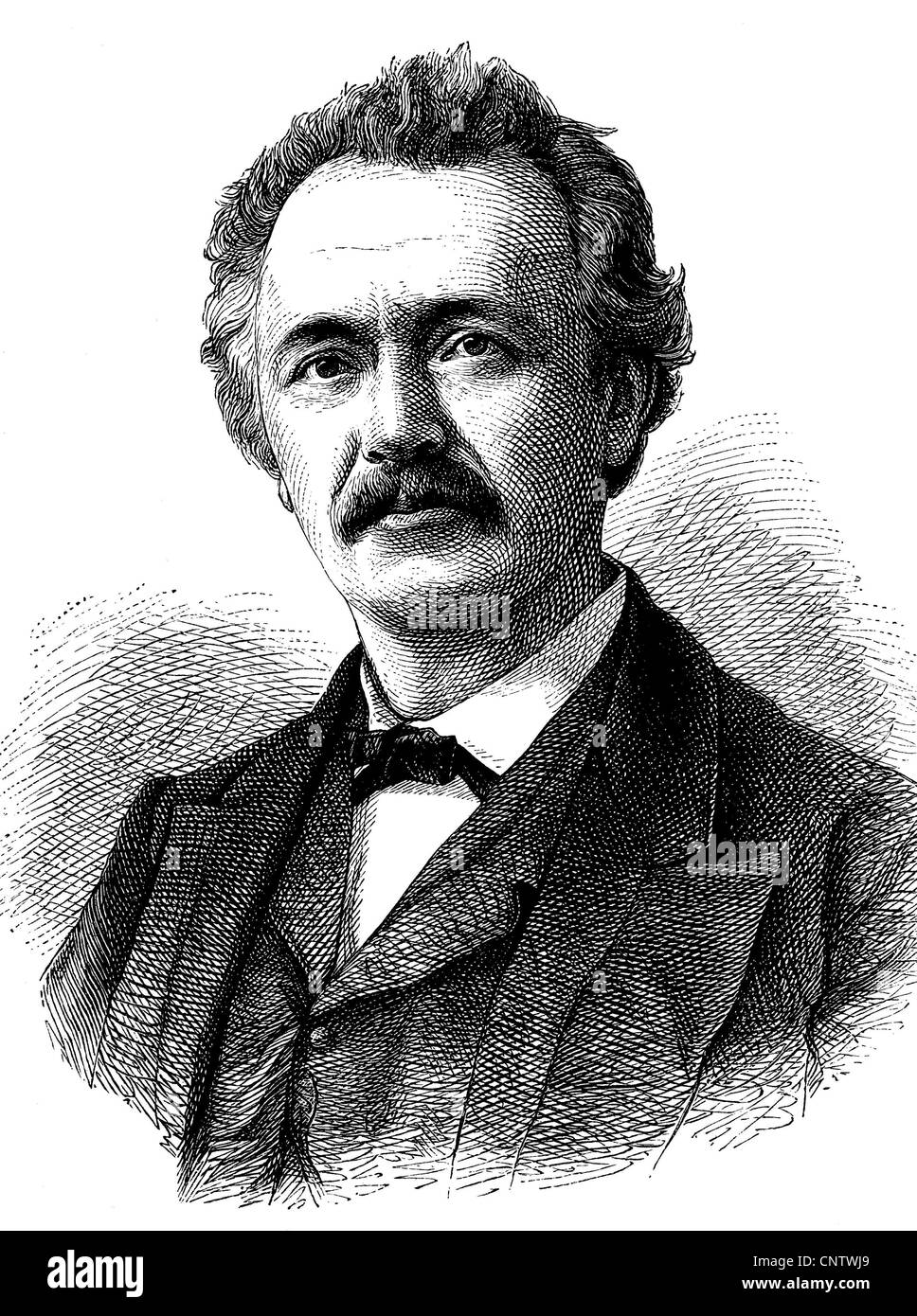 Heinrich Schliemann, 1822-1890, a German businessman and pioneer in the field of archeology, found the ruins of Troy, historical Stock Photo