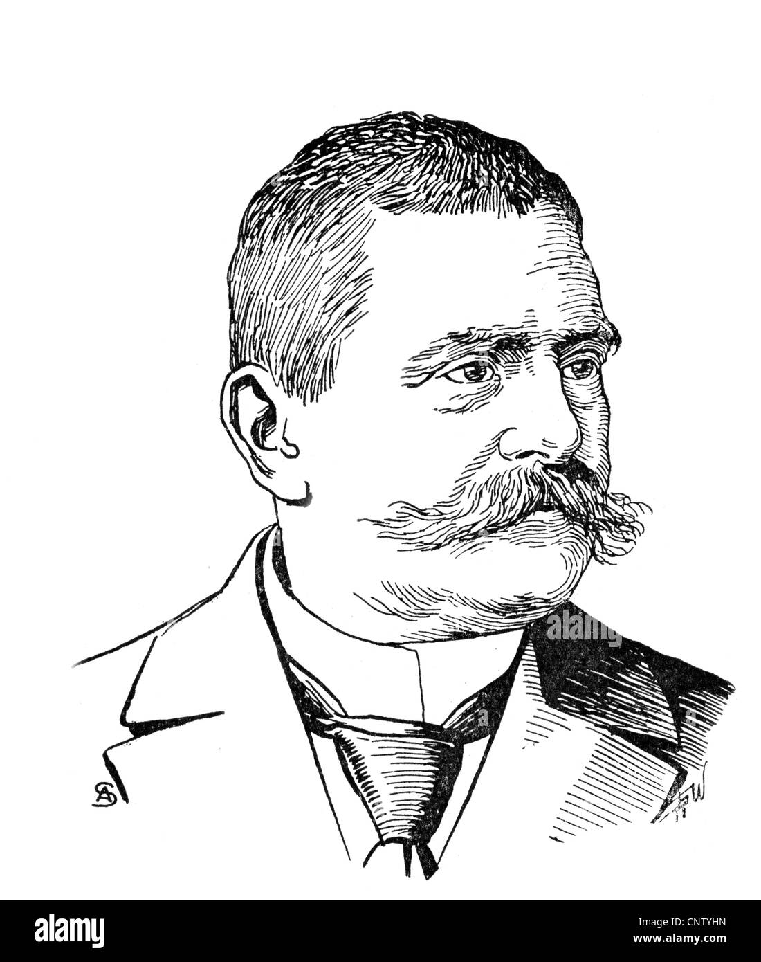 Liliencron, Detlev von, 3.6.1844 - 22.7.1909, German author / writer (lyric poet), , Stock Photo