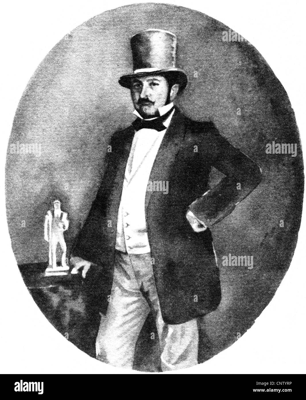 Litfass, Ernst, 11.2.1816 - 27.12.1874, German print shop owner and publisher, half length, 19th century, Stock Photo