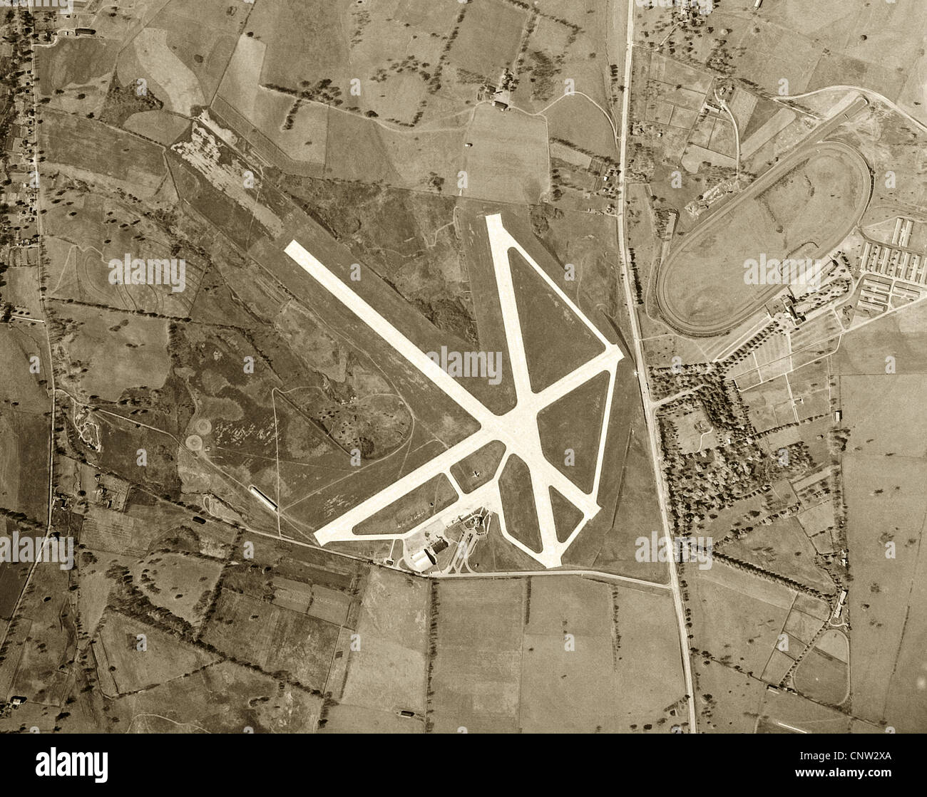 Historical Aerial Photos Kentucky Historical Aerial Photograph Aerial Blue Grass Airport And Keeneland Race  Track, Lexington, Kentucky, 1949 Stock Photo - Alamy